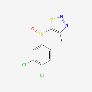 molecular formula C9H6Cl2N2OS2 B3034916 5-[(3,4-Dichlorophenyl)sulfinyl]-4-methyl-1,2,3-thiadiazole CAS No. 251103-08-9