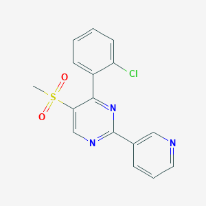 4-(2-Chlorophenyl)-5-(methylsulfonyl)-2-(3-pyridinyl)pyrimidine