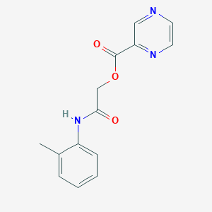 molecular formula C14H13N3O3 B303492 [2-(2-Methylanilino)-2-oxoethyl] pyrazine-2-carboxylate 