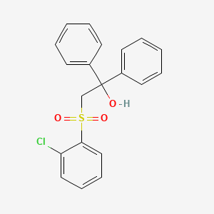 2-[(2-Chlorophenyl)sulfonyl]-1,1-diphenyl-1-ethanol