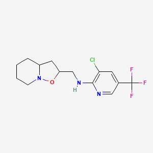 molecular formula C14H17ClF3N3O B3034923 3-chloro-N-(hexahydro-2H-isoxazolo[2,3-a]pyridin-2-ylmethyl)-5-(trifluoromethyl)-2-pyridinamine CAS No. 251310-44-8