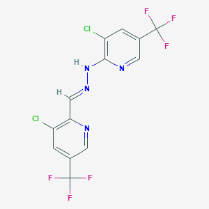 molecular formula C13H6Cl2F6N4 B3034927 3-chloro-2-[(E)-2-{[3-chloro-5-(trifluoromethyl)pyridin-2-yl]methylidene}hydrazin-1-yl]-5-(trifluoromethyl)pyridine CAS No. 251310-63-1
