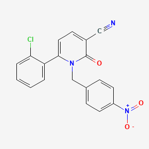 molecular formula C19H12ClN3O3 B3034938 6-(2-Chlorophenyl)-1-(4-nitrobenzyl)-2-oxo-1,2-dihydro-3-pyridinecarbonitrile CAS No. 252059-17-9