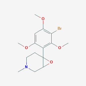 molecular formula C15H20BrNO4 B3034942 6-(3-Bromo-2,4,6-trimethoxyphenyl)-3-methyl-7-oxa-3-azabicyclo[4.1.0]heptane CAS No. 252367-12-7