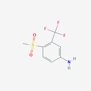 molecular formula C8H8F3NO2S B3034943 4-(甲基磺酰基)-3-(三氟甲基)苯胺 CAS No. 252561-92-5
