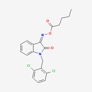 molecular formula C20H18Cl2N2O3 B3034944 [(Z)-[1-[(2,6-二氯苯基)甲基]-2-氧代吲哚-3-亚胺基]氨基]戊酸酯 CAS No. 252579-06-9