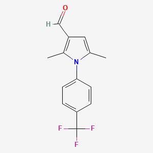 molecular formula C14H12F3NO B3034954 2,5-二甲基-1-[4-(三氟甲基)苯基]-1H-吡咯-3-甲醛 CAS No. 256529-25-6