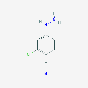 molecular formula C7H6ClN3 B3034978 2-氯-4-肼基苯腈 CAS No. 263845-81-4