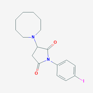 molecular formula C17H21IN2O2 B303498 3-Azocan-1-yl-1-(4-iodophenyl)pyrrolidine-2,5-dione 