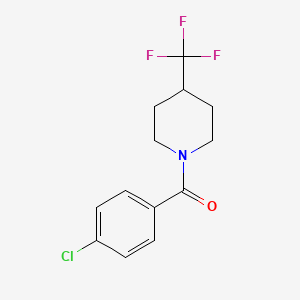 molecular formula C13H13ClF3NO B3034982 (4-Chlorophenyl)[4-(trifluoromethyl)piperidino]methanone CAS No. 264924-41-6