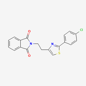 molecular formula C19H13ClN2O2S B3034992 2-{2-[2-(4-Chlorophenyl)-1,3-thiazol-4-yl]ethyl}-1H-isoindole-1,3(2H)-dione CAS No. 26942-17-6