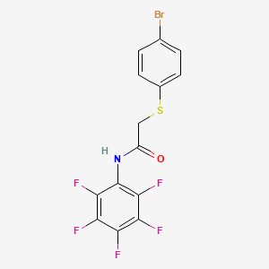 N1-(2,3,4,5,6-pentafluorophenyl)-2-[(4-bromophenyl)thio]acetamide