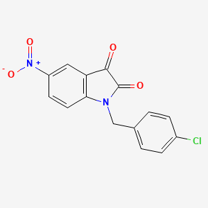 molecular formula C15H9ClN2O4 B3035010 1-(4-氯苄基)-5-硝基-1H-吲哚-2,3-二酮 CAS No. 278803-50-2