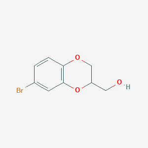 molecular formula C9H9BrO3 B3035011 (7-Bromo-2,3-dihydrobenzo[b][1,4]dioxin-2-yl)methanol CAS No. 280752-79-6