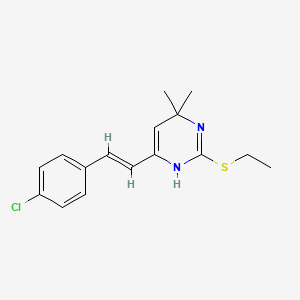 molecular formula C16H19ClN2S B3035016 6-[(E)-2-(4-chlorophenyl)ethenyl]-2-ethylsulfanyl-4,4-dimethyl-1H-pyrimidine CAS No. 282523-15-3