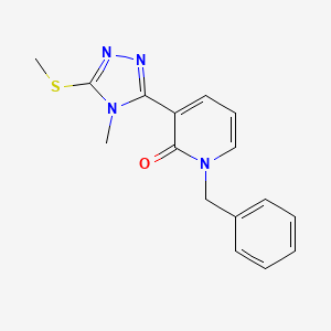 1-benzyl-3-[4-methyl-5-(methylsulfanyl)-4H-1,2,4-triazol-3-yl]-2(1H)-pyridinone