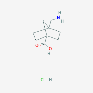 molecular formula C9H16ClNO2 B3035022 4-(氨甲基)双环[2.2.1]庚烷-1-羧酸盐酸盐 CAS No. 28333-76-8