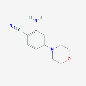 molecular formula C11H13N3O B3035023 2-Amino-4-(morpholin-4-yl)benzonitrile CAS No. 28340-72-9