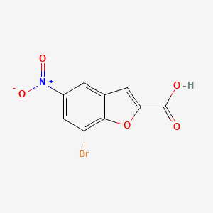 5-Nitro-7-bromobenzofuran-2-carboxylic acid