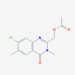 (7-Chloro-3,6-dimethyl-4-oxo-3,4-dihydroquinazolin-2-yl)methyl acetate