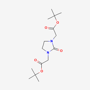molecular formula C15H26N2O5 B3035046 Tert-butyl 2-(3-{[(tert-butyl)oxycarbonyl]methyl}-2-oxoimidazolidinyl)acetate CAS No. 291778-27-3
