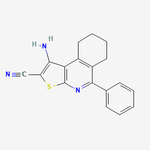molecular formula C18H15N3S B3035064 1-Amino-5-phenyl-6,7,8,9-tetrahydrothieno[2,3-c]isoquinoline-2-carbonitrile CAS No. 296878-08-5