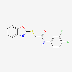 2-(1,3-benzoxazol-2-ylsulfanyl)-N-(3,4-dichlorophenyl)acetamide