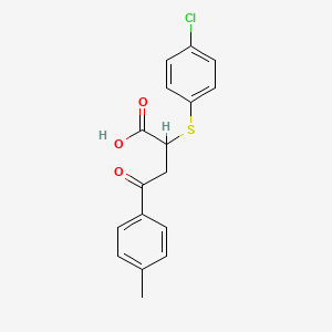 molecular formula C17H15ClO3S B3035070 2-[(4-氯苯基)硫代]-4-(4-甲基苯基)-4-氧代丁酸 CAS No. 298217-66-0