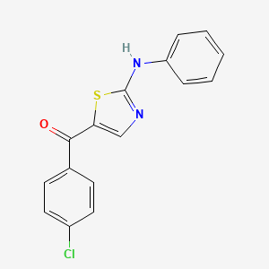 molecular formula C16H11ClN2OS B3035079 (2-苯胺基-1,3-噻唑-5-基)(4-氯苯基)甲苯酮 CAS No. 299175-16-9