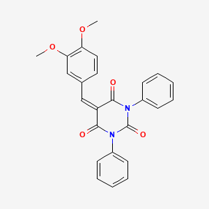 5-(3,4-Dimethoxy-benzylidene)-1,3-diphenyl-pyrimidine-2,4,6-trione