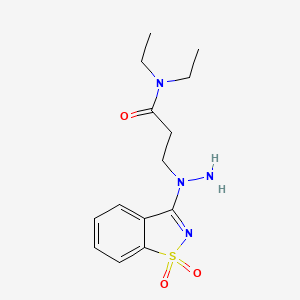 3-[1-(1,1-dioxido-1,2-benzothiazol-3-yl)hydrazinyl]-N,N-diethylpropanamide