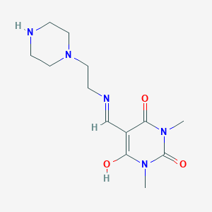1,3-dimethyl-5-{[(2-piperazin-1-ylethyl)amino]methylene}pyrimidine-2,4,6(1H,3H,5H)-trione
