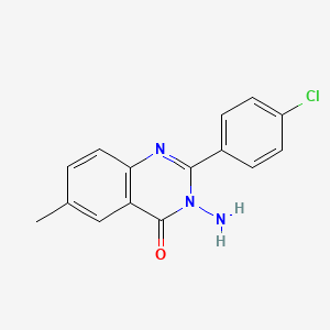 molecular formula C15H12ClN3O B3035101 3-amino-2-(4-chlorophenyl)-6-methyl-4(3H)-quinazolinone CAS No. 303091-12-5