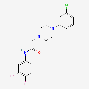 molecular formula C18H18ClF2N3O B3035103 2-[4-(3-chlorophenyl)piperazin-1-yl]-N-(3,4-difluorophenyl)acetamide CAS No. 303091-74-9