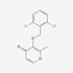 molecular formula C13H10Cl2O3 B3035107 3-((2,6-二氯苄基)氧基)-2-甲基-4H-吡喃-4-酮 CAS No. 303144-51-6