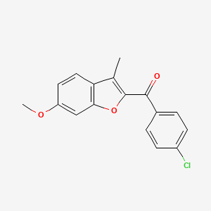 (4-Chlorophenyl)(6-methoxy-3-methyl-1-benzofuran-2-yl)methanone