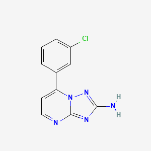 molecular formula C11H8ClN5 B3035117 7-(3-氯苯基)-[1,2,4]三唑并[1,5-a]嘧啶-2-胺 CAS No. 303145-67-7