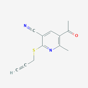 molecular formula C12H10N2OS B3035119 5-Acetyl-6-methyl-2-(prop-2-yn-1-ylsulfanyl)pyridine-3-carbonitrile CAS No. 303146-29-4