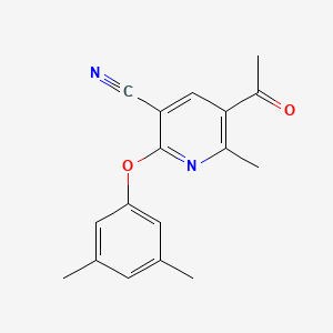 molecular formula C17H16N2O2 B3035122 5-Acetyl-2-(3,5-dimethylphenoxy)-6-methylnicotinonitrile CAS No. 303146-70-5