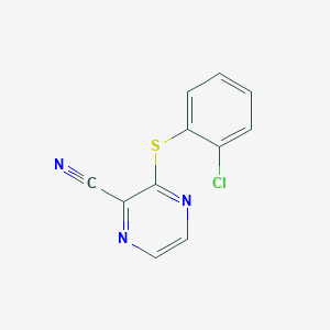 molecular formula C11H6ClN3S B3035123 3-[(2-Chlorophenyl)sulfanyl]-2-pyrazinecarbonitrile CAS No. 303146-76-1
