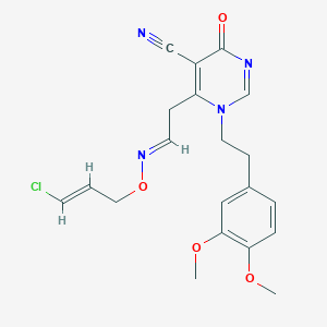 6-(2-{[(3-Chloro-2-propenyl)oxy]imino}ethyl)-1-(3,4-dimethoxyphenethyl)-4-oxo-1,4-dihydro-5-pyrimidinecarbonitrile