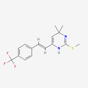 4,4-dimethyl-2-methylsulfanyl-6-[(E)-2-[4-(trifluoromethyl)phenyl]ethenyl]-1H-pyrimidine
