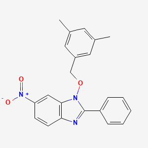 1-[(3,5-dimethylbenzyl)oxy]-6-nitro-2-phenyl-1H-1,3-benzimidazole