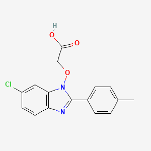 2-{[6-chloro-2-(4-methylphenyl)-1H-1,3-benzimidazol-1-yl]oxy}acetic acid
