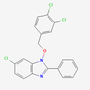 molecular formula C20H13Cl3N2O B3035142 6-chloro-1-[(3,4-dichlorobenzyl)oxy]-2-phenyl-1H-1,3-benzimidazole CAS No. 303148-73-4