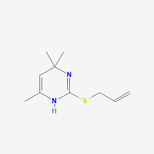 molecular formula C10H16N2S B3035143 2-(Allylsulfanyl)-4,6,6-trimethyl-1,6-dihydropyrimidine CAS No. 303149-09-9