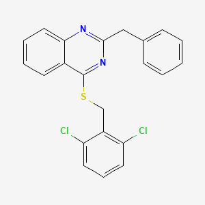 molecular formula C22H16Cl2N2S B3035144 2-Benzyl-4-[(2,6-dichlorobenzyl)sulfanyl]quinazoline CAS No. 303149-19-1