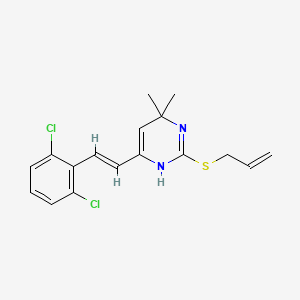 2-(Allylsulfanyl)-4-(2,6-dichlorostyryl)-6,6-dimethyl-1,6-dihydropyrimidine