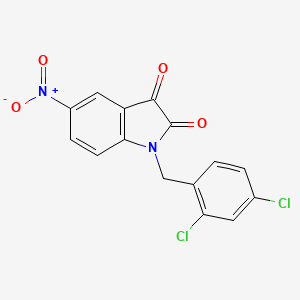 molecular formula C15H8Cl2N2O4 B3035149 1-(2,4-dichlorobenzyl)-5-nitro-1H-indole-2,3-dione CAS No. 303149-87-3