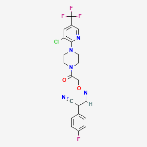 (3Z)-3-[2-[4-[3-chloro-5-(trifluoromethyl)pyridin-2-yl]piperazin-1-yl]-2-oxoethoxy]imino-2-(4-fluorophenyl)propanenitrile